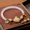 Summer Fashion Jade Rabbit Bracelet Weave Rope Adjustable Beads Bracelets Chinese Style Ornaments Jewelry Accessories for Women