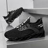 Spring/Autumn Men's Large Size Blade-soled Shoes Flying Weave Fitness Jogging Shoes