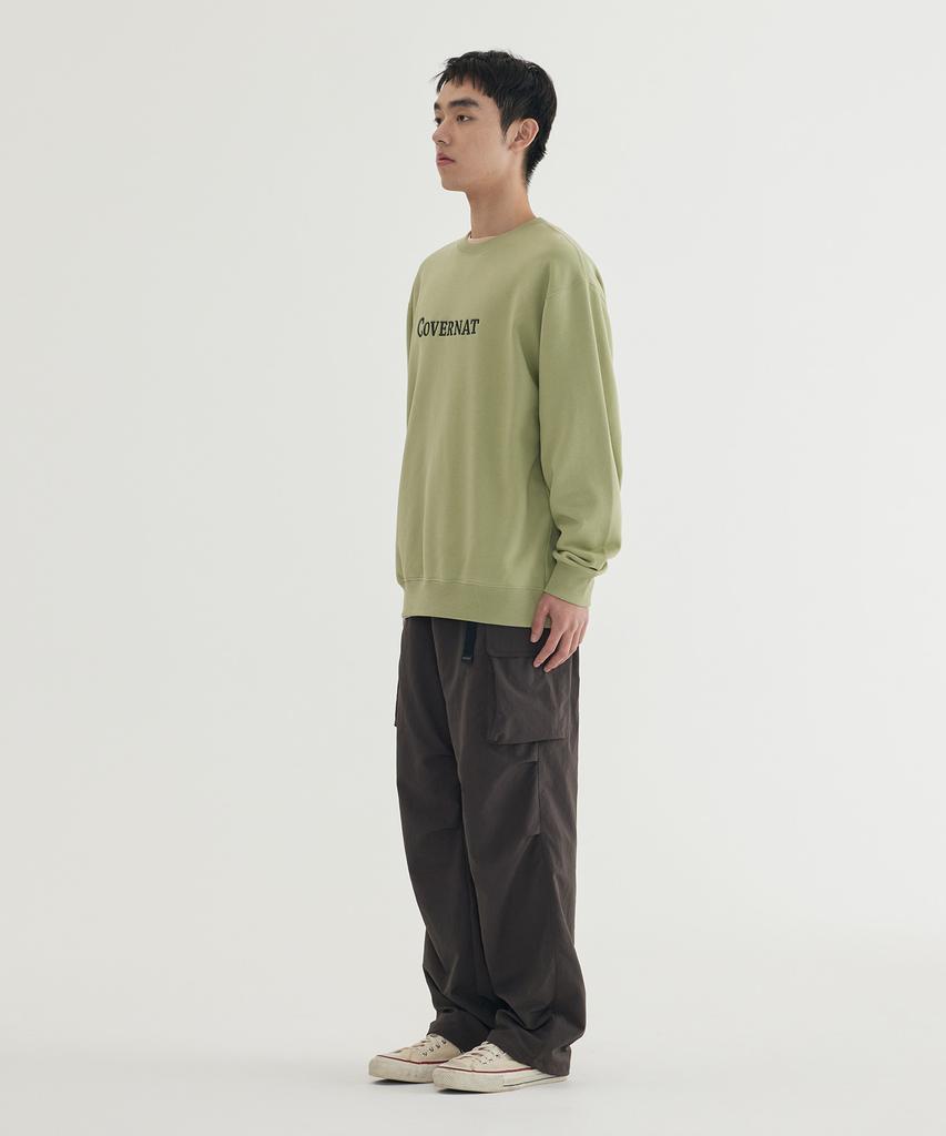 COVERNAT Center Logo Sweatshirt Melange Gray