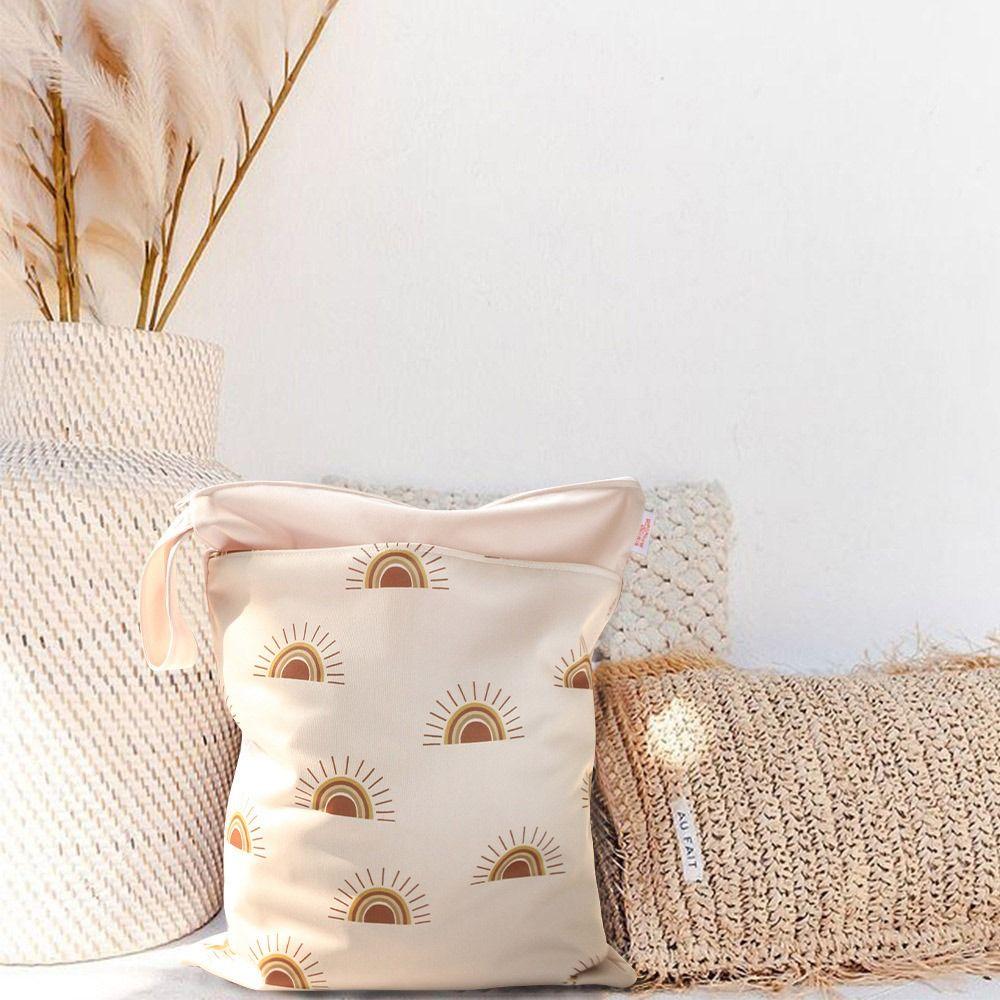 Travel High-Capacity Reusable Waterproof Wetbag Stroller Bag Zippered Double Cloth Diaper Bag