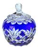 Cobalt Crystal Sugar Bowl 8 Pineapple