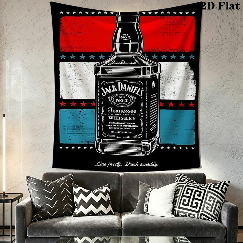 Jack Daniel'S Звезды Полосы Гобелен Настенный Фон Ткань Декор Стены Атмосферная Фон Ткань Мягкий
