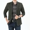 Autumn New Men's Solid Color Small Suit Elastic Jacket Middle-aged Loose Fashionable Casual Suit