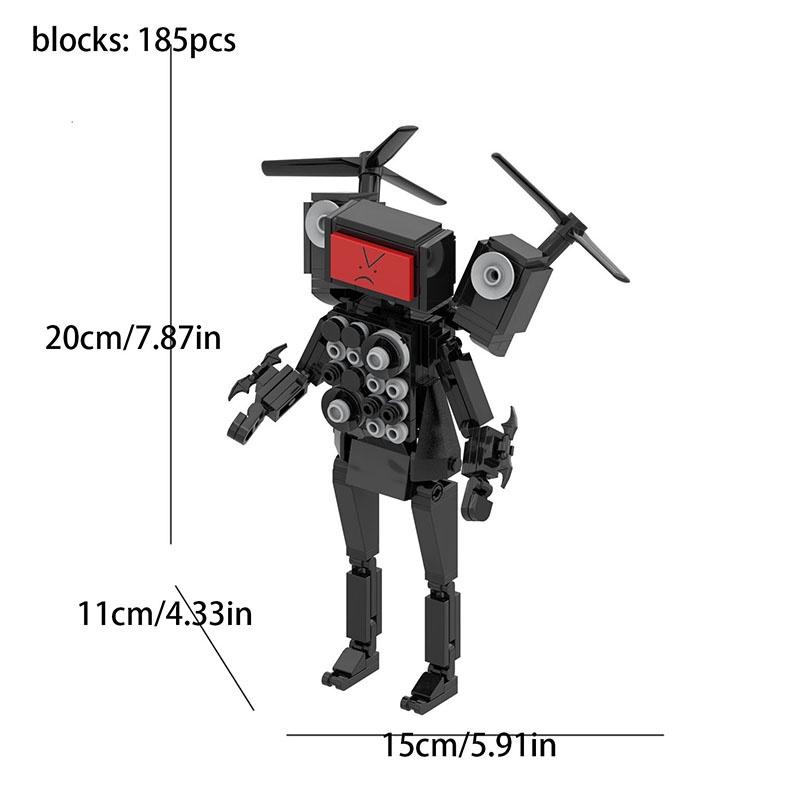 Exciting Skibidi Toilet Vs. Surveillance Man Titan Tv Figure Abs Plastic Building Blocks