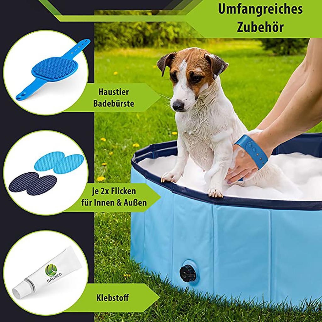 Foldable Dog Pool Pet Swimming Tub Bathing Pool PVC Cleaner Bathtub For Dogs CatBathtub Folding Portable Pet Pool Dog Care Outdoor Playing Bathtub