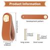 6Pcs Leather Drawer Pulls Cabinet Wardrobe Door Drawer Knob Nordic Style Thickened Cow Leather Pulls with Brass Buckles