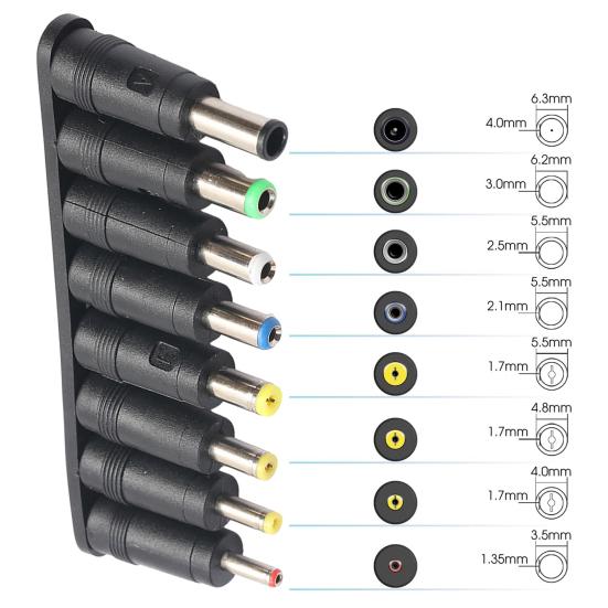 Набор разъемов для адаптера ноутбука 8/10 шт. Разъемы разных размеров «мама»-«папа» Гибкий адаптер питания для монитора, веб-камеры, роутера, мини-ПК, видеонаблюдения, динамика