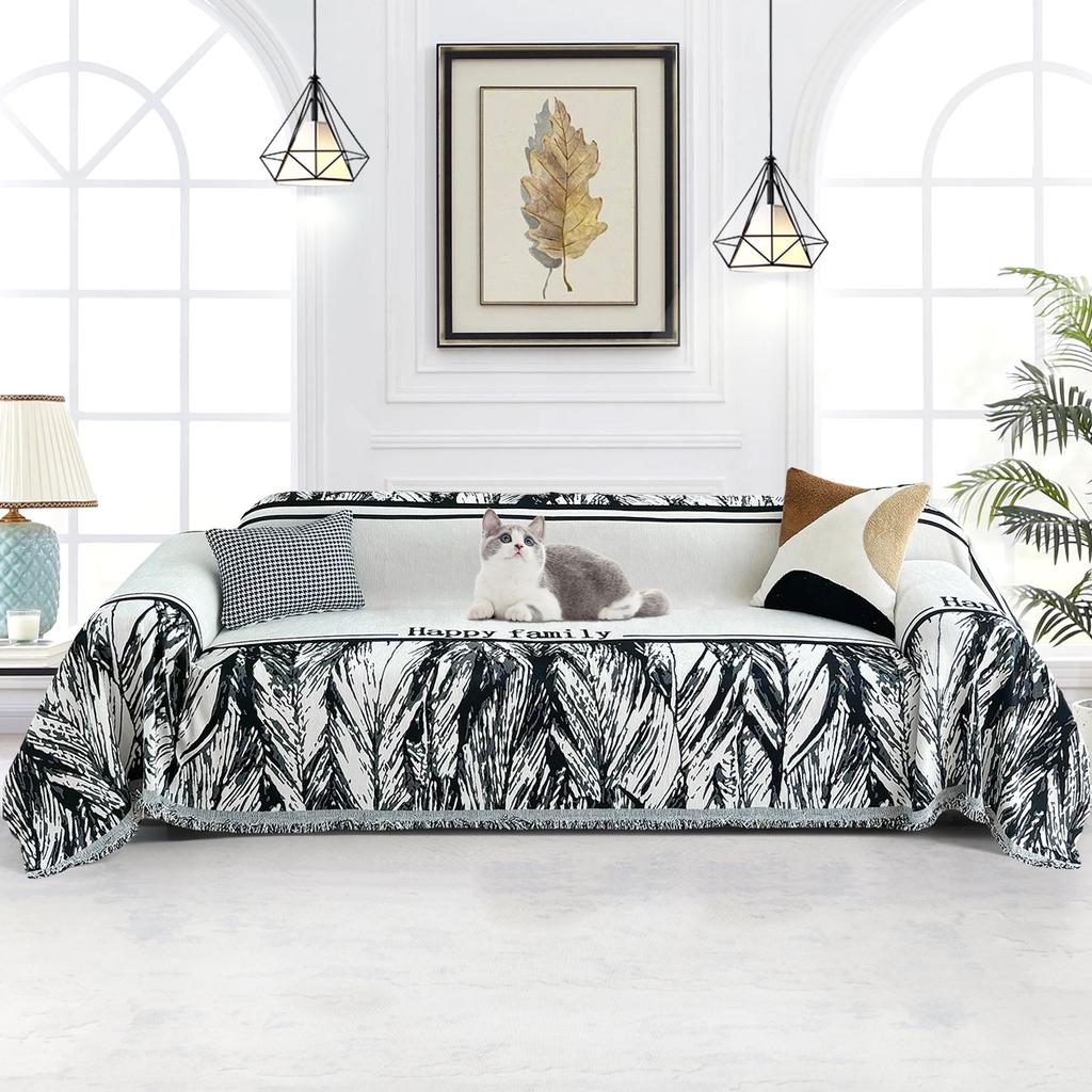 Чехлы на диван для дивана Бохо Чехлы на диван Шенилловое одеяло Хаки Геометрический ромбический ромбовидный Чехлы на диван для секционного дивана L-образной формы