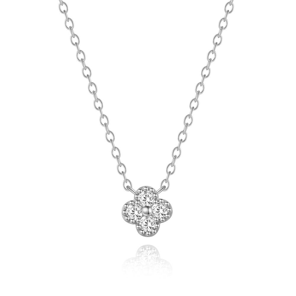 Ожерелье Aide Plata из стерлингового серебра 925 пробы 'Счастливая леди' Европейская и американская цепочка с четырехлистным клевером Бирюзовое ожерелье