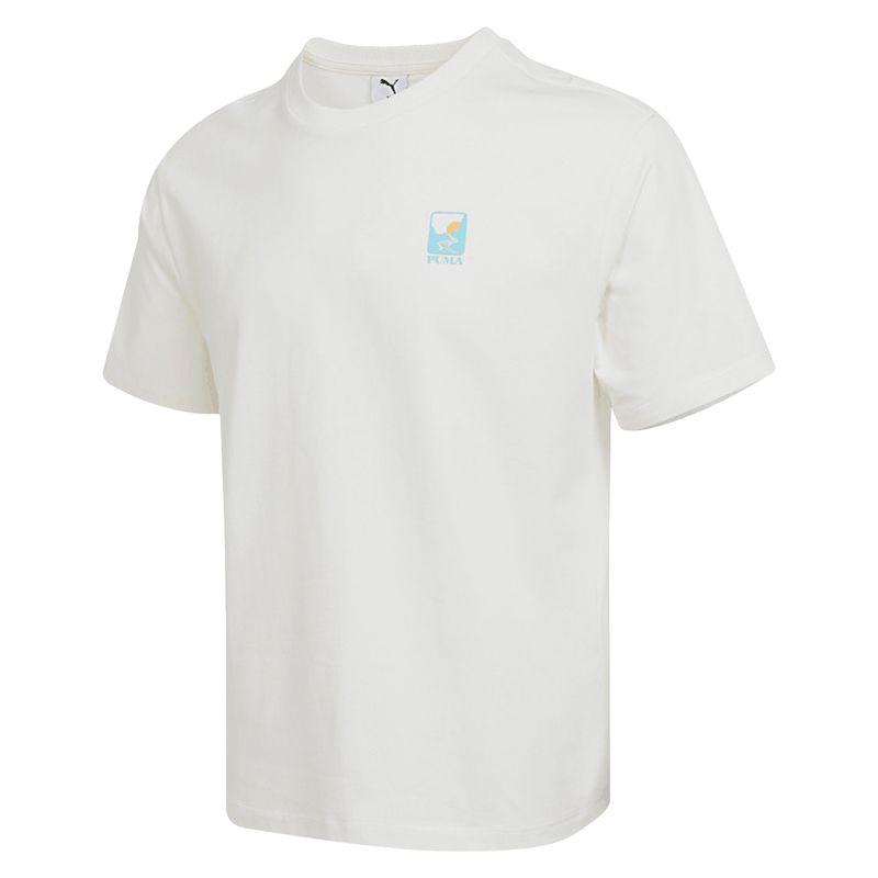 Puma Ess Wardrobe Hc Ss Удобная футболка с коротким рукавом и круглым вырезом Мужские топы 633872-87