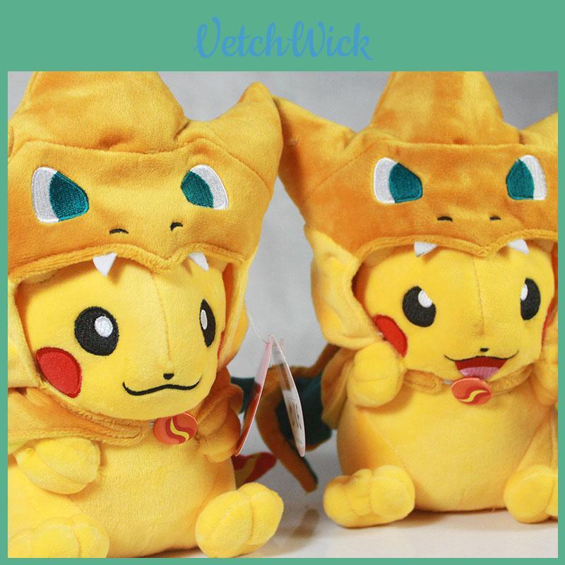 Pikachu Plush Cosplay Toys Mega Pokemon Cos Charizard Soft Stuffed Toy Kids