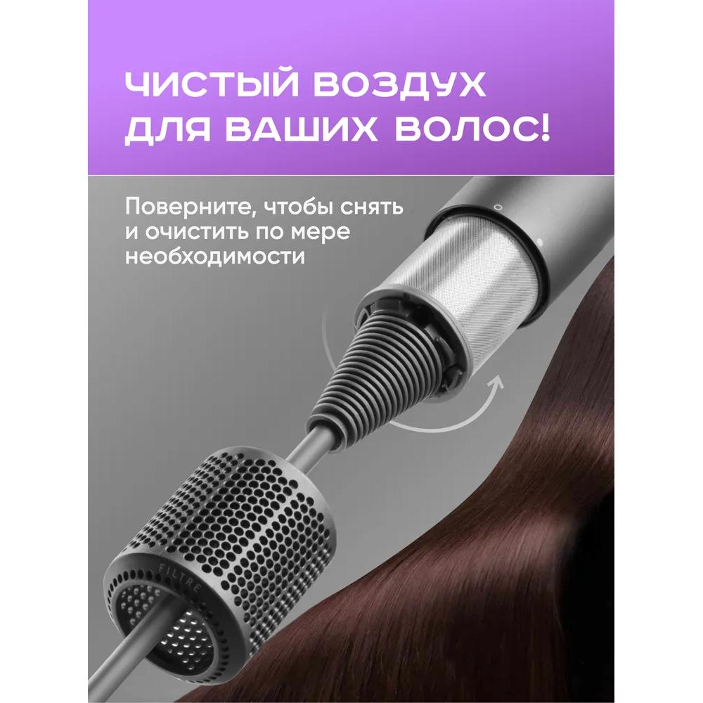 Профессиональный фен с магнитными насадками 5 в 1, диффузор, мощный, ультралегкий с ионизацией 1600 Вт, 3 скорости, количество насадок 5,