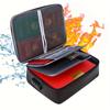 Fireproof Document Password Bag Travel Waterproof File Money Storage Safe Papers Zipper Safety Organizer Multi-Layer Card Case