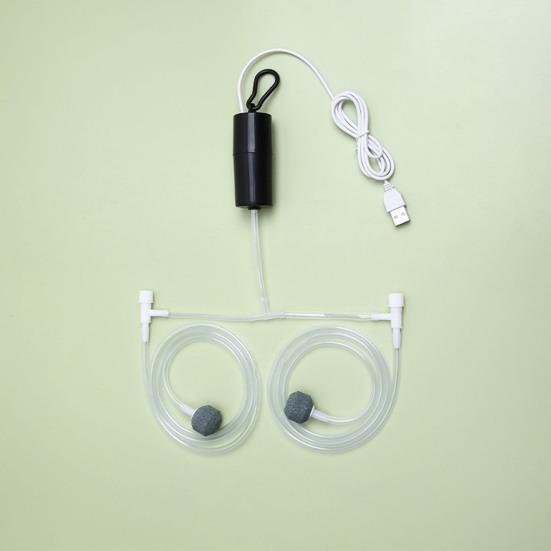 Аквариумный воздушный насос USB Мини кислородный насос для аквариума Портативный бесшумный аэратор Кислородный распылитель с аэрационным камнем для маленьких и средних аквариумов, пруда