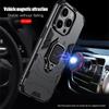 KEYSION Shockproof Armor Case for iPhone 15 Pro Max 15 Ultra Soft Silicone+PC Ring Stand Phone Cover for iPhone 14 13 12 11 Pro
