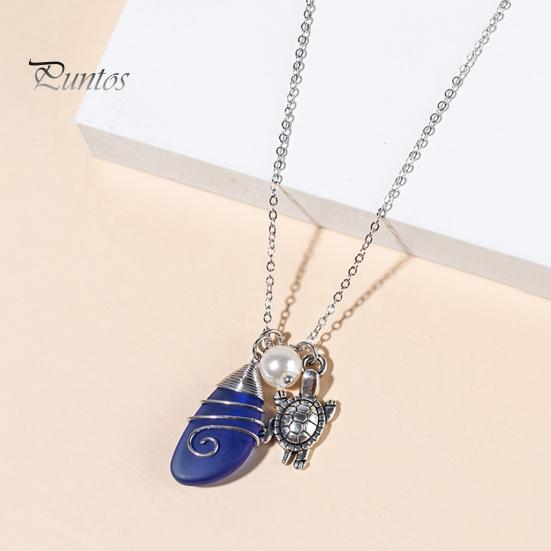 Ожерелье с подвеской, регулируемое, износостойкое, декоративное с подвеской, антикоррозийное украшение на шею, устойчивое к выцветанию, пляжное ожерелье из проволочной обмотки для женщин