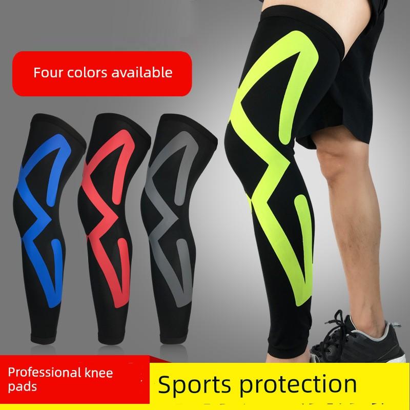 Basketball Knee and Leg Protection Gear, Tight-Fitting Pantyhose Sleeves for Men and Women, Large Long Tube for Marathon, Cycling, and Running