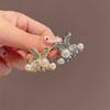 Elegant Rhinestone Pearl Bunny Ear Hair Clip for Women