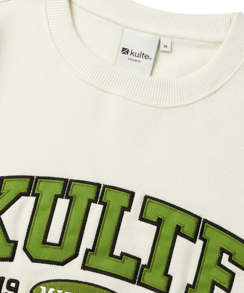 KULTE Twill Arch Logo Crewneck Ivory