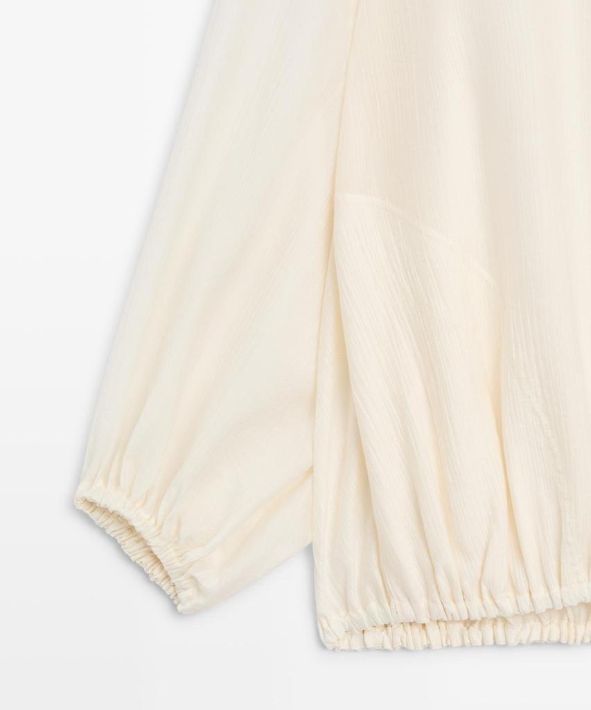 Massimo Dutti Puff Detail Fluid Overshirt
