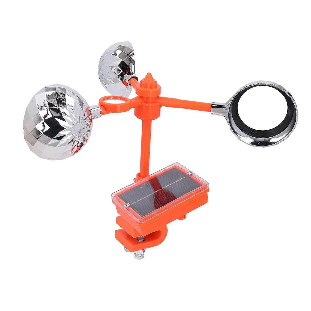 Solar Powered Bird Deterrent Device, 3 Rotating Prisms, Reflective, Seagull Scare Away, for Outdoor Orchard, Field, Power Grid