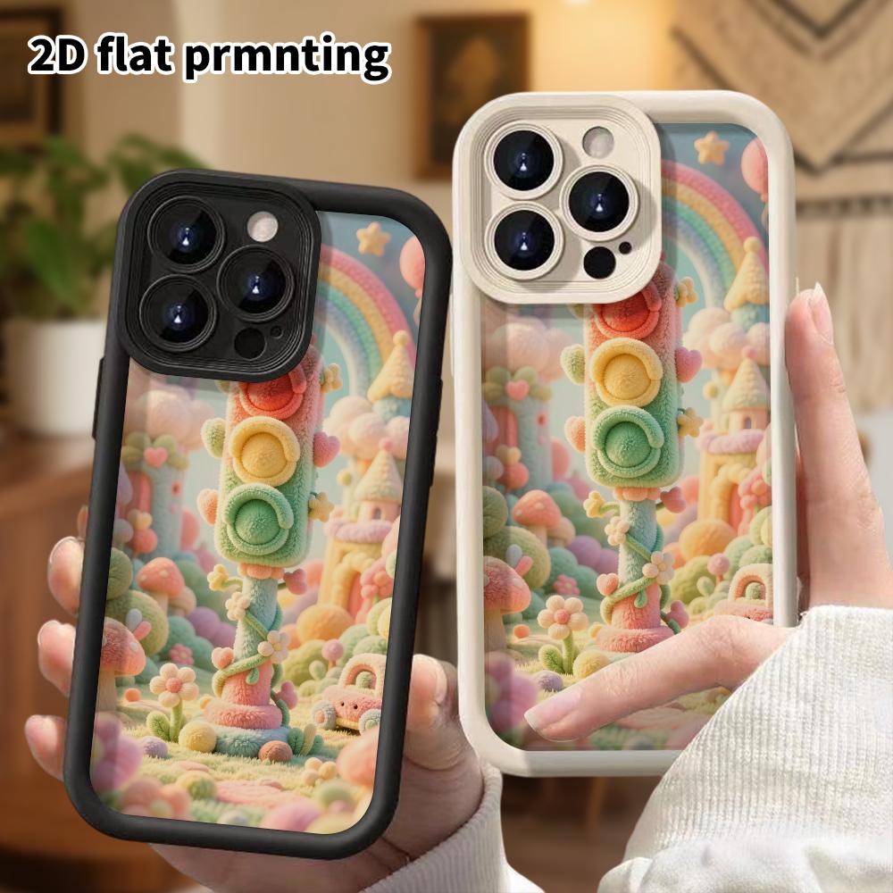 Чехол для телефона: 2D плоский, подходит для защитного чехла iPhone 18, 17, 16, 15, 14, 13, 12Pro, светофор, идеальный подарок на Рождество и Хэллоуин