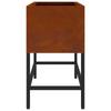 Raised Garden Bed Planter Rust Colored 60 x 26 x 45 cm Weatherproof Steel