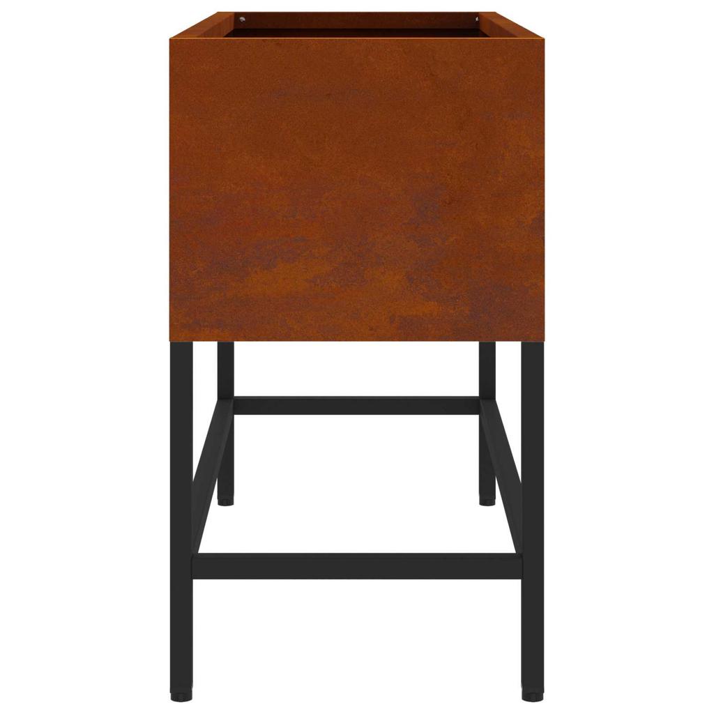 Raised Garden Bed Planter Rust Colored 60 x 26 x 45 cm Weatherproof Steel