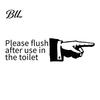 Green Light Glow Decals in The Dark Toilet Sticker, Finger And Remind to Flush Moisture Proof Bathroom Decor Design, Waterproof PVC Fluorescent Decal