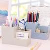Multi-function Desktop Pen Holder Office School Storage Case Colorful Plastic Box Desk Pen Pencil Organizer Mobile Phone Bracket