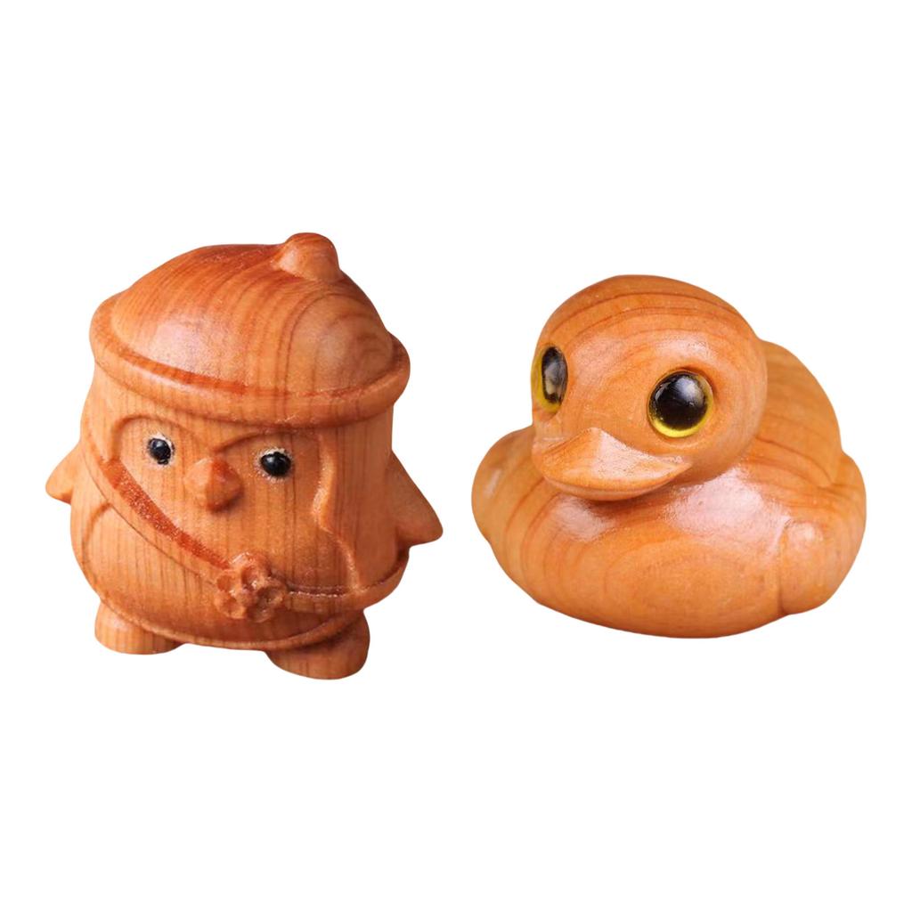 Деревянная статуэтка утки Деревянная статуэтка утки Статуэтки животных Украшение стола для украшения дома Наполнители для рождественских чулок