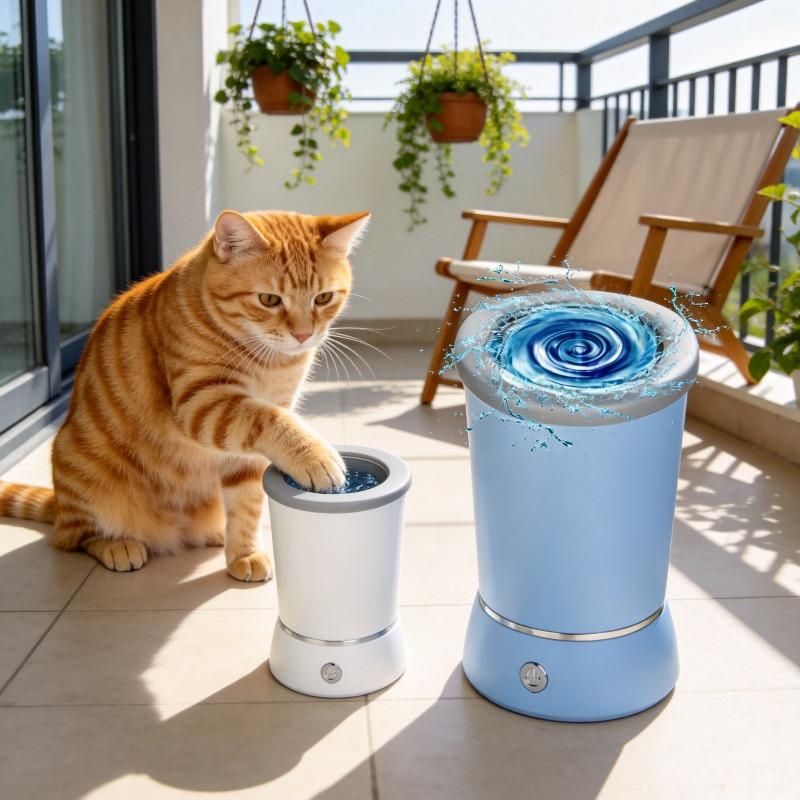 Portable Dog Paw Washer Automatic Cleaner Electric Massager USB Rechargeable for Small To Medium Dogs Cats Paw Cleaner Massager