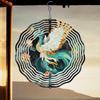 White Green Phoenix Wind Chime Outdoor Garden Patio Decor Weatherproof 3D Art with 360 Rotating Hook Holiday Christmas Gift