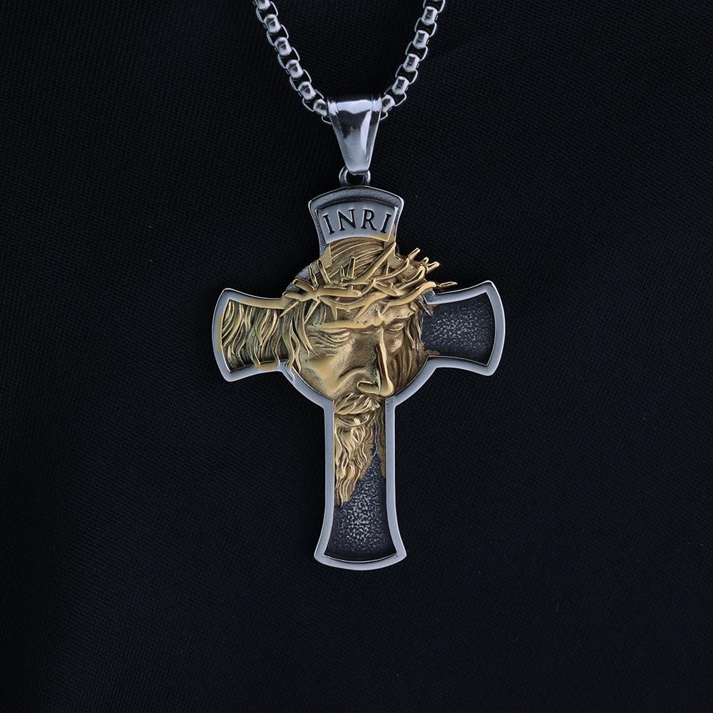 WENDYFO Новое поступление крест ожерелья для мужчин повседневный мужской религиозный амулет ювелирные изделия кулон