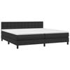 Maison Exclusive - Sommier à lattes de lit avec matelas Noir 200x200 cm Similicuir