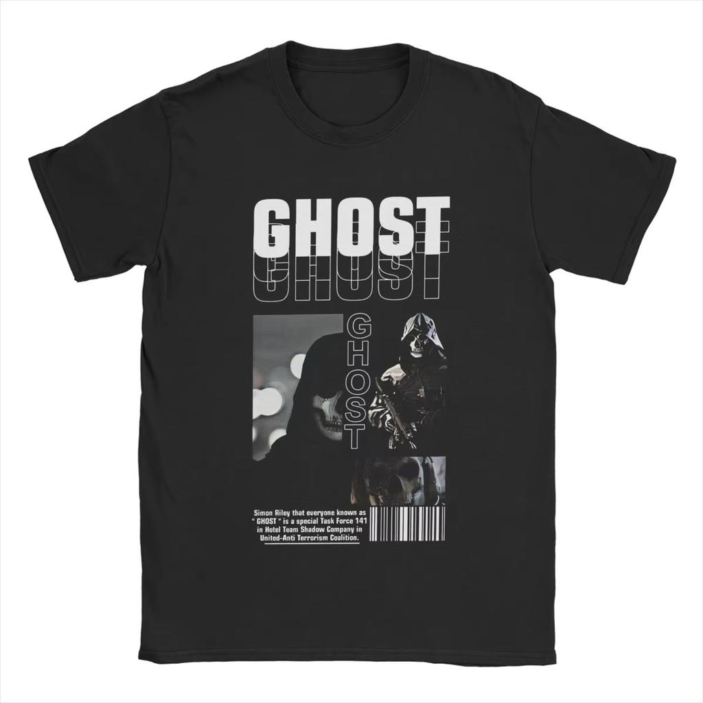 Call of Duty Ghost MW2 T-Shirt Men's Women Clothing O-neck Short Sleeve Top Trendy Streetwear Casual Cotton Summer Oversized Tee