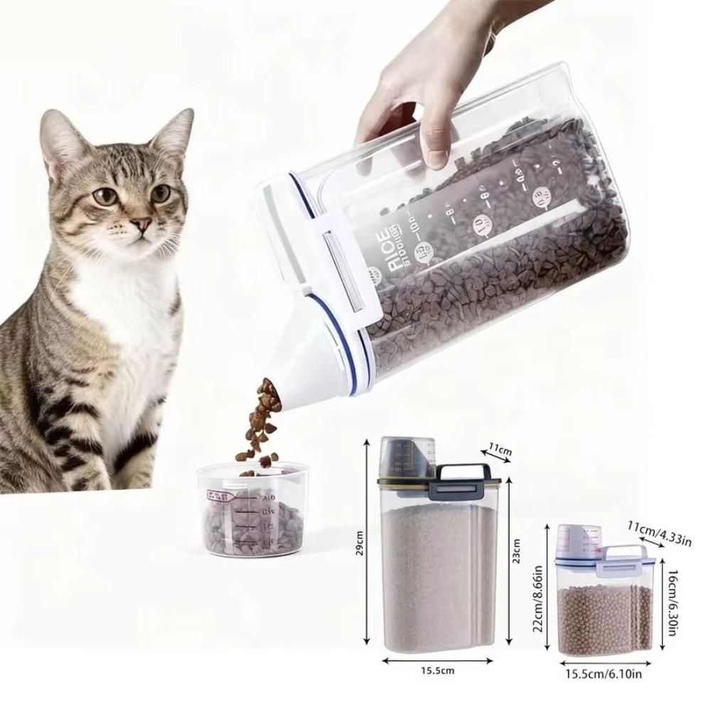 Large Capacity Dog Food Storage Bucket Box Plastic Storage Tank Premium Sealed Jar Kitchen