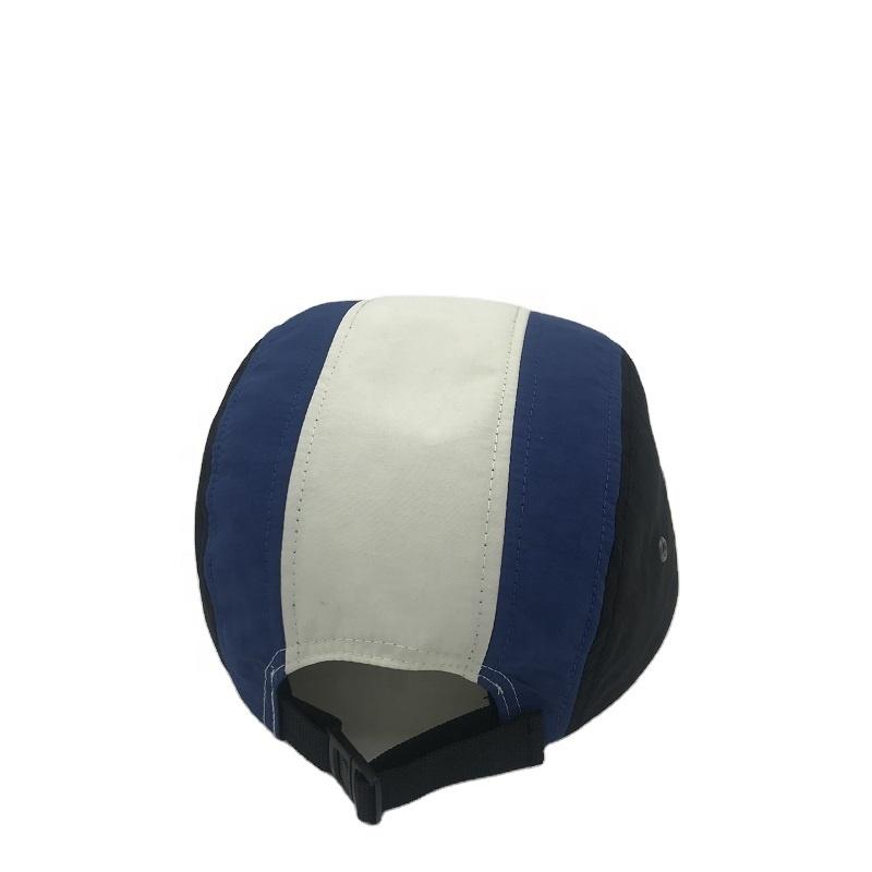 Flat Brim Contrast Color Running Sports Cap Hat Custom logo 7 Panel Nylon Plain Cycling Snapback Sports Caps