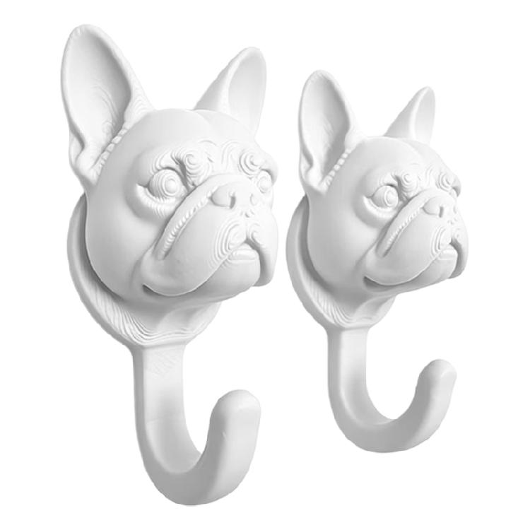 Decorative Dog Head Wall Hook Set PET Wall Mounted Accent for Small Item Use across Bedroom and Entryway Areas