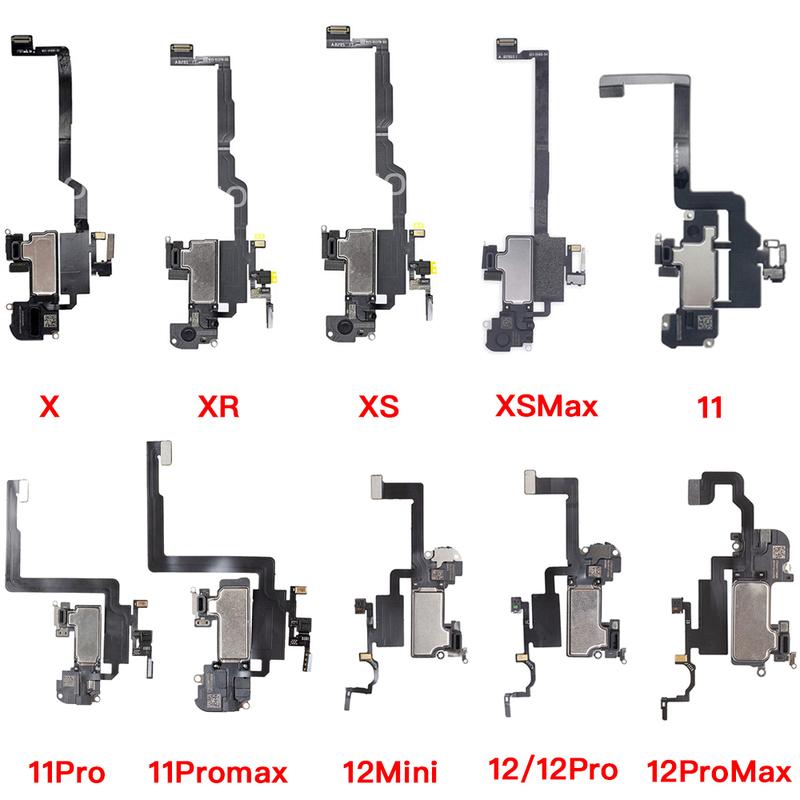 Earpiece Ear Speaker Flex Cable Replacement For iPhone X XR XS 11 12 Mini Pro Max With Light SenSor NO Face ID