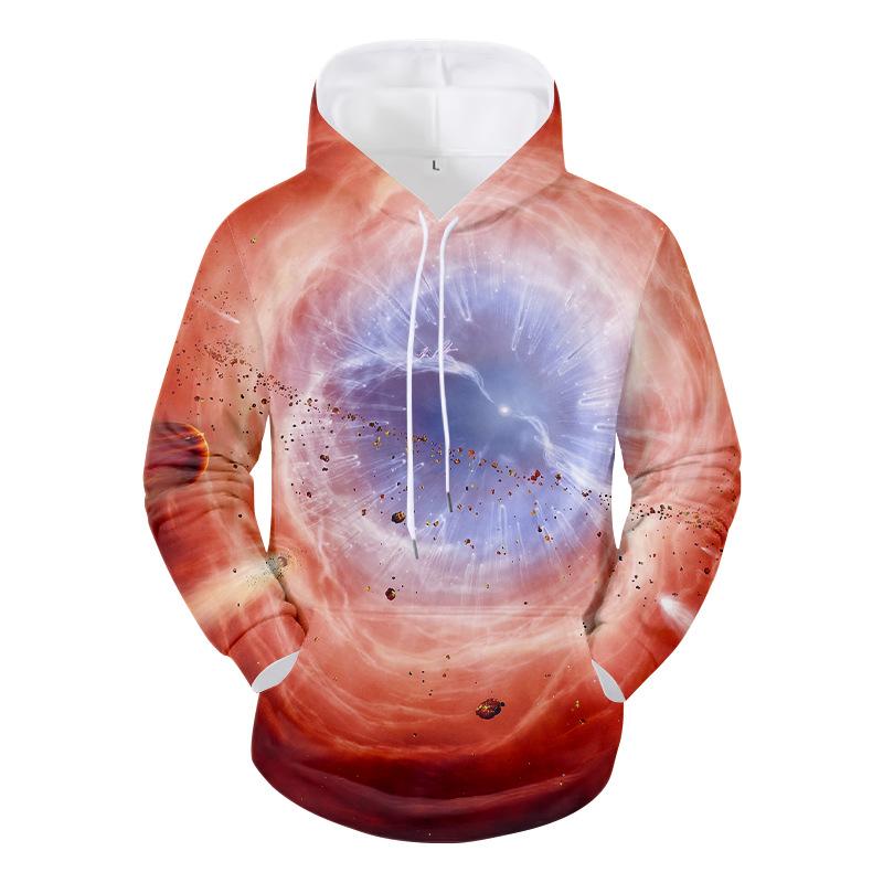 Весна и осень, новый мужской 3D-принтованный повседневный персонализированный свитер с капюшоном и пуловер