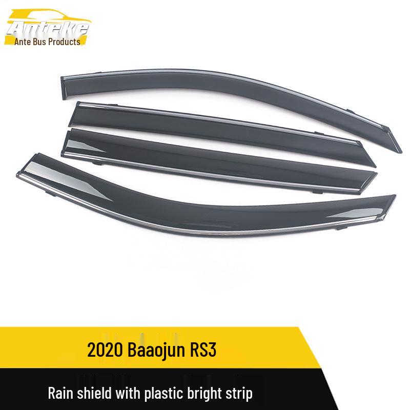 Baojun RS3 Rain Deflectors with Bright Strip Sun Visor Stickers - Fits 20 Models, Exterior Accessories