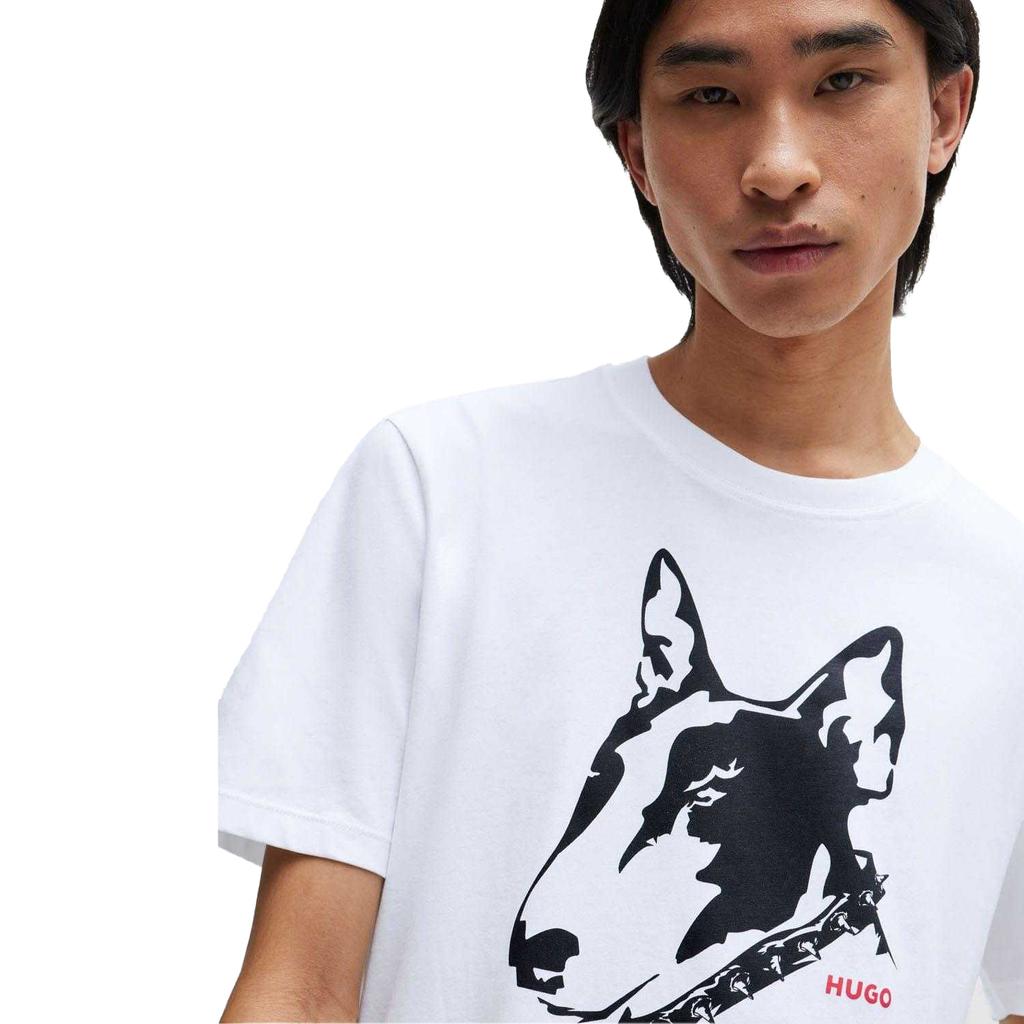 Hugo Mens Dog Print T-Shirt