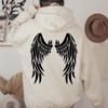 Wings Hoodie Women Hoody Sweatshirts Pullovers Quote Unisex Street Style Pure Cotton Aesthetic Top Jumper Fit Hoodies