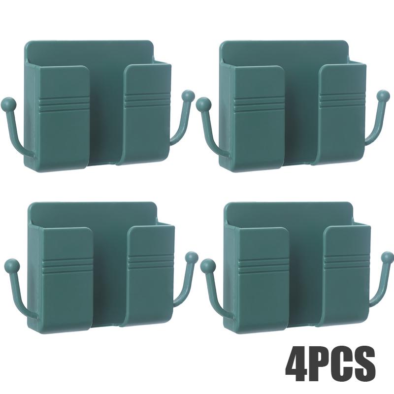 4/2/1 шт. Многофункциональный настенный держатель для телефона с крючками для хранения, домашний органайзер, клейкие кронштейны для пульта дистанционного управления, стойки