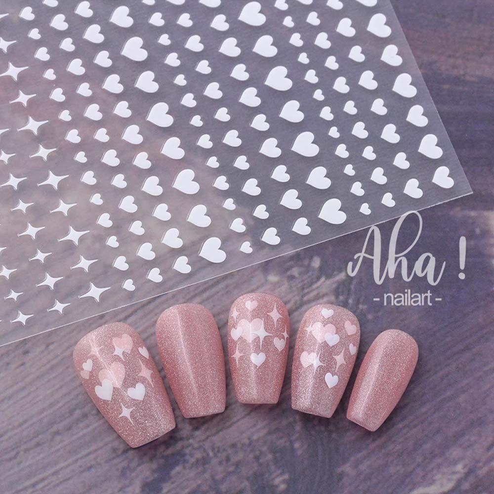 Self-adhesive Manicure Accessories Nail Art Decorations Heart Nail Stickers Love Heart Nail Decals