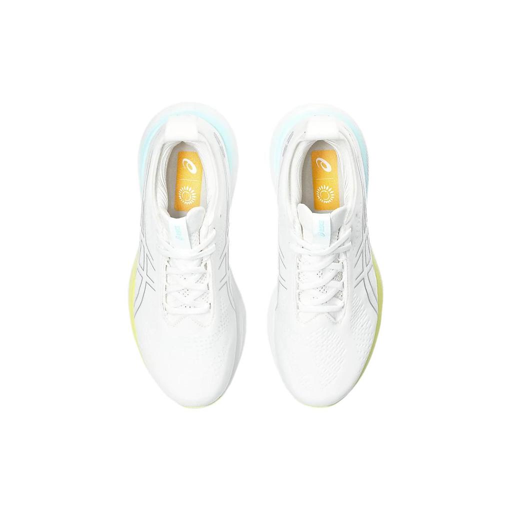 Новые женские кроссовки Asics Gel Nimbus 25 Белый Чистое серебро Желтый 1012B356-105