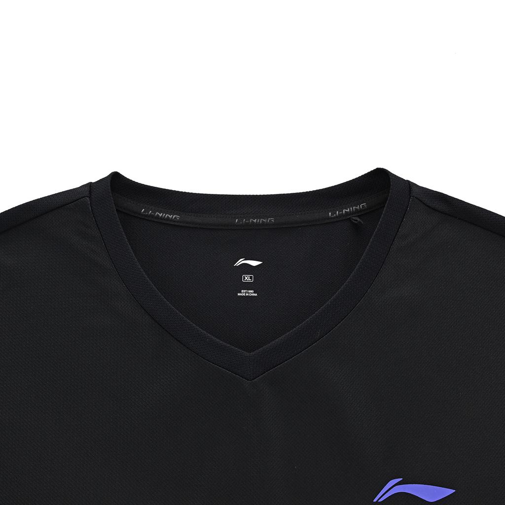 Li-Ning Удобный Дышащий Легкий Универсальный Дизайн Color Block Повседневный Спортивный Костюм Короткий Рукав Шорты Унисекс Спортивная Одежда AATW045-1