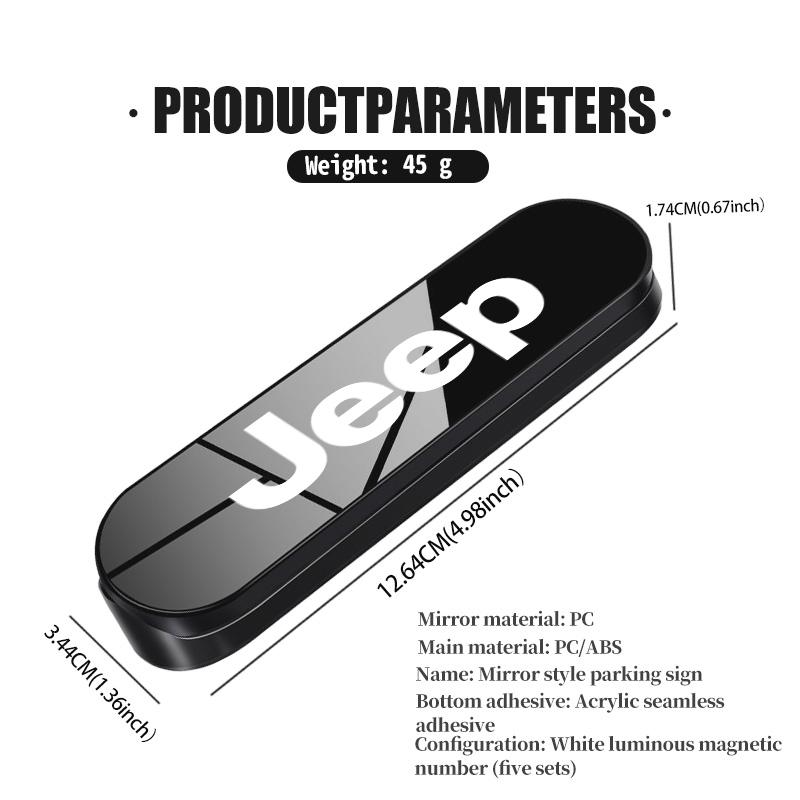 For Jeep Car Parking Card Telephone Number Card Hidden Parking Plate Compass Renegade Cherokee Wrangler JK Patriot Liberty AJW1