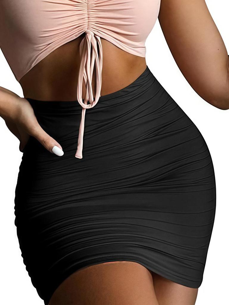 Летняя юбка-миди облегающего кроя 2025: Сексуальная, экономящая время рабочая одежда для европейских и американских женщин